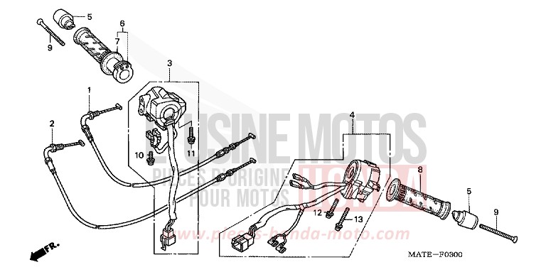 SWITCH/CABLE for Super Blackbird ACCURATE SILVER METALLIC (NH146E) from 2005